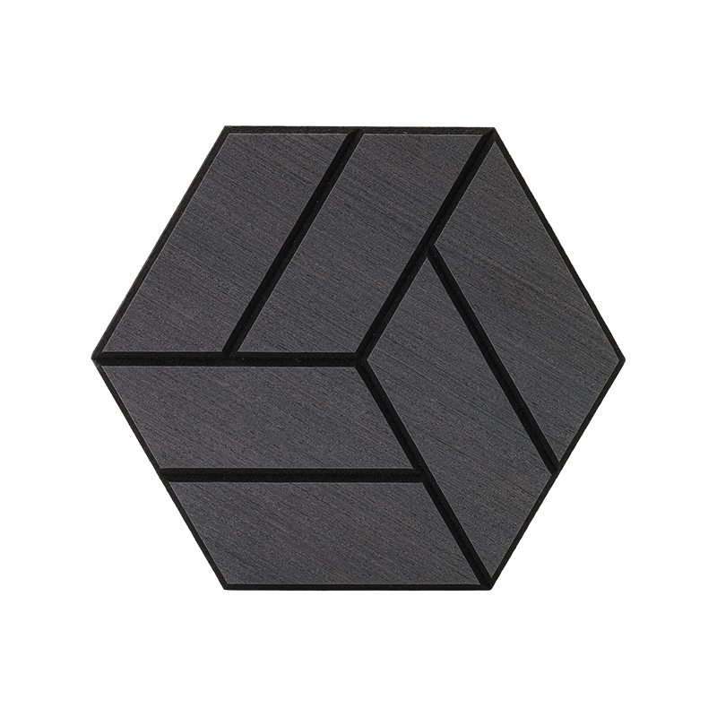 Dřevěná dýha drážkovaný, polygonální stěnový panel pohlcující zvuk, použitelný pro hotely a kanceláře Dřevěná dýha drážkovaný, polygonální stěnový panel pohlcující zvuk, použitelný pro hotely a kanceláře