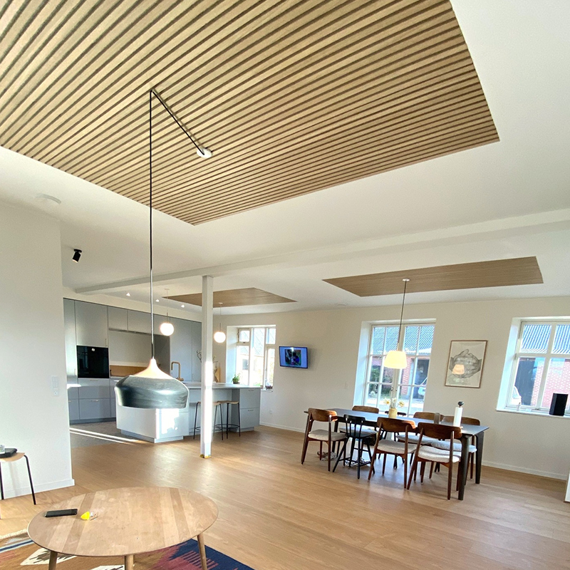 Akupanel Design Dřevěné akustické nástěnné panely 3D model Zvukově izolační dřevěné lamely pro domácí použití Hotel Škola Kino Nemocnice