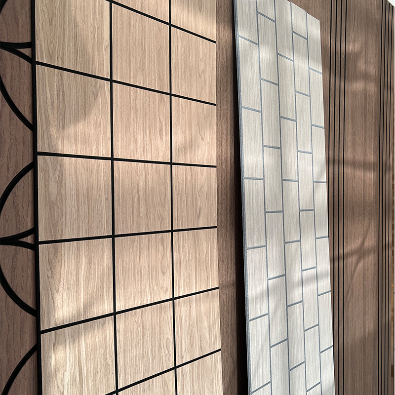 Akustické nástěnné pěnové panely z dřevěné dýhy ve stylu průmyslového designu pro akustické aplikace v bytech