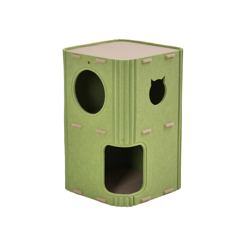 Ekologický akustický panel pro kočky, moderní design s funkcemi pohlcujícími hluk, snadná instalace, povrch milující poškrábání pro kočky, neznečišťující materiály, útulné útočiště pro domácí mazlíčky, ideální pro kočky citlivé na hluk, odolný úkryt pro kočky